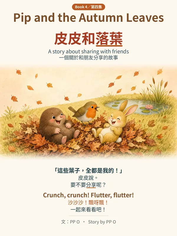Cover of Pip and the Autumn Leaves / 皮皮和落葉