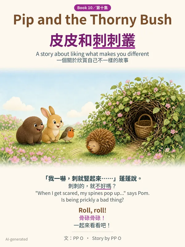 Cover of Pip and the Thorny Bush / 皮皮和刺刺叢: Pip the mole and friends